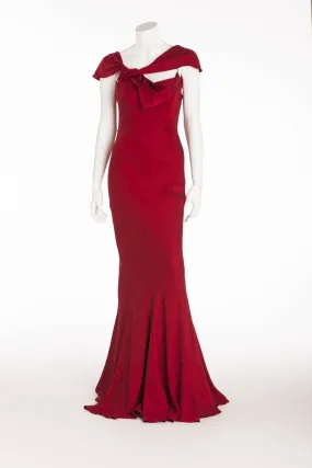 John Galliano - Burgundy Silk Dress - FR 38