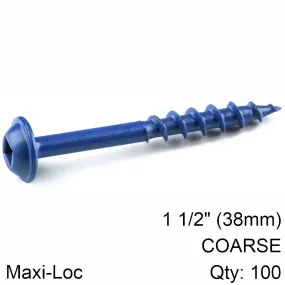 KREG KREG BLUE KOTE POCKET HOLE SCREWS 38MM 1.50' #8 COARSE THREAD MX LOC 1 KR SML-C150B-100-INT
