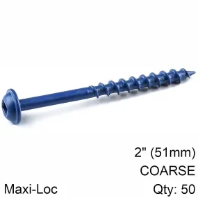 KREG KREG BLUE KOTE POCKET HOLE SCREWS 51MM 2.00' #8 COARSE THREAD MX LOC 5 KR SML-C2B-50-INT