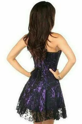 Lavish Purple Lace Corset Dress