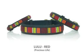 LULU RED (Precious Life) Maasai Beaded Collars and Leashes