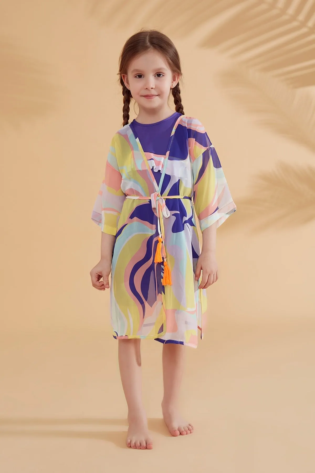Lycra Purple Kids Swimsuit K2321