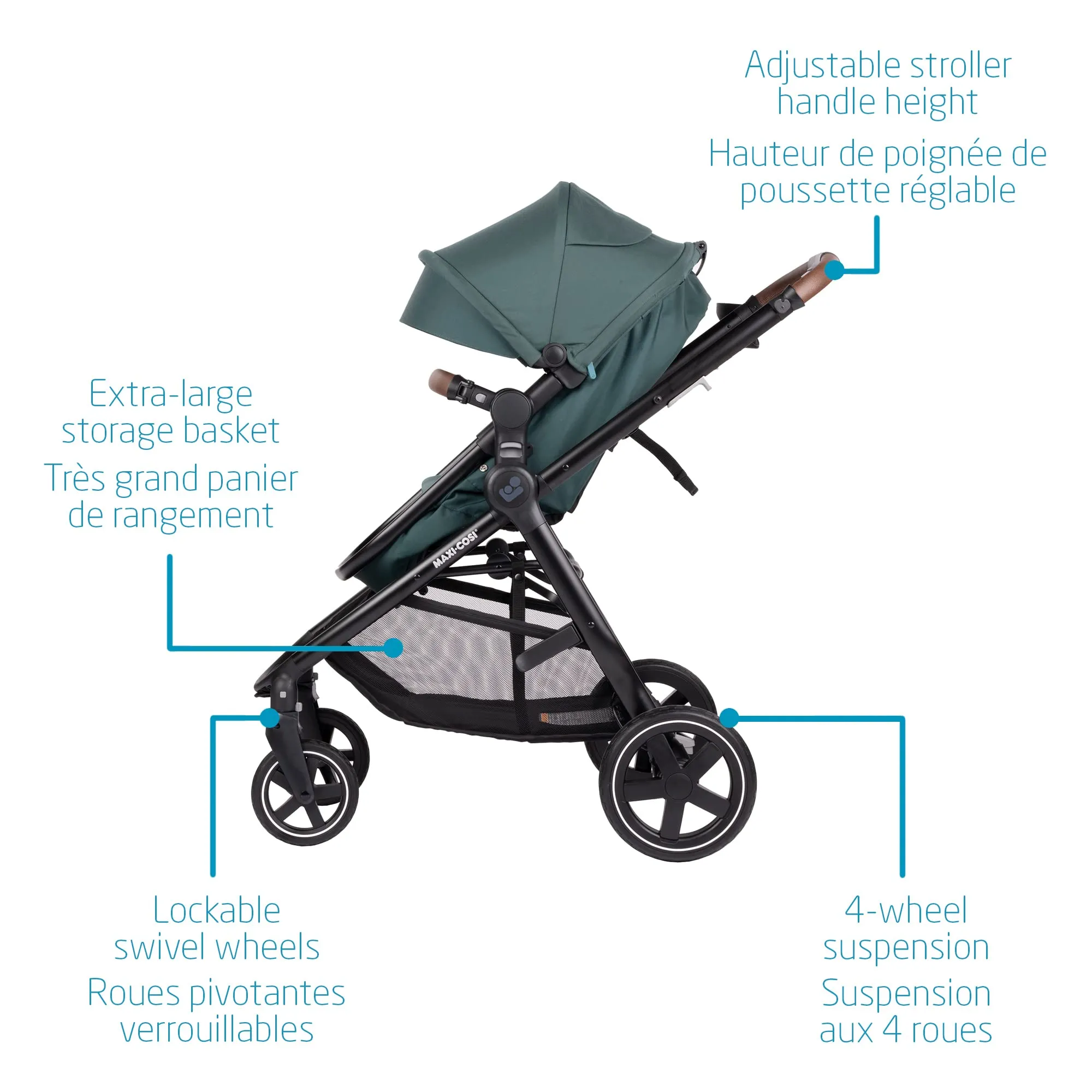 Maxi Cosi Zelia Max 5-in-1 Modular Travel System.