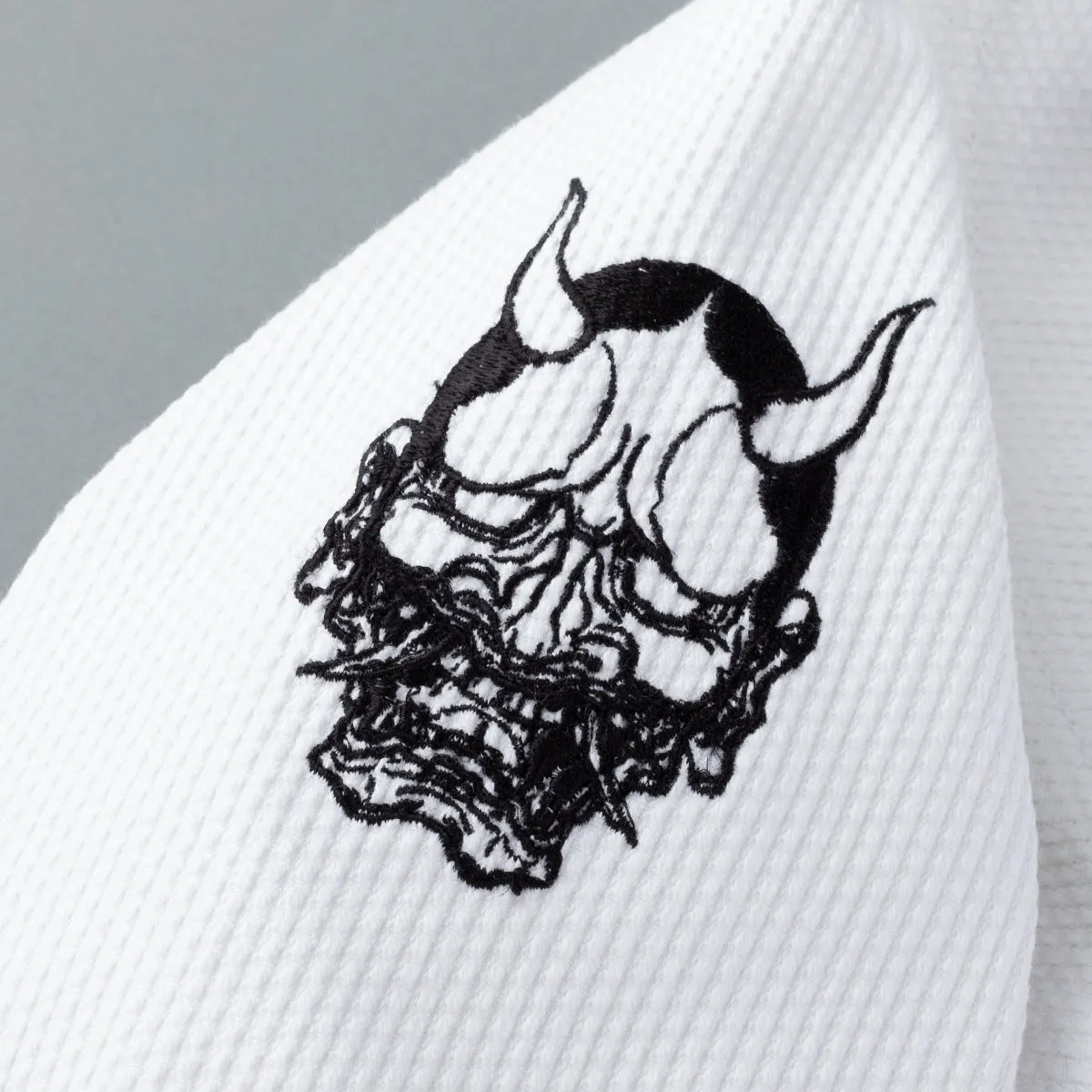 Meerkatsu Laughing Hannya Kimono -White