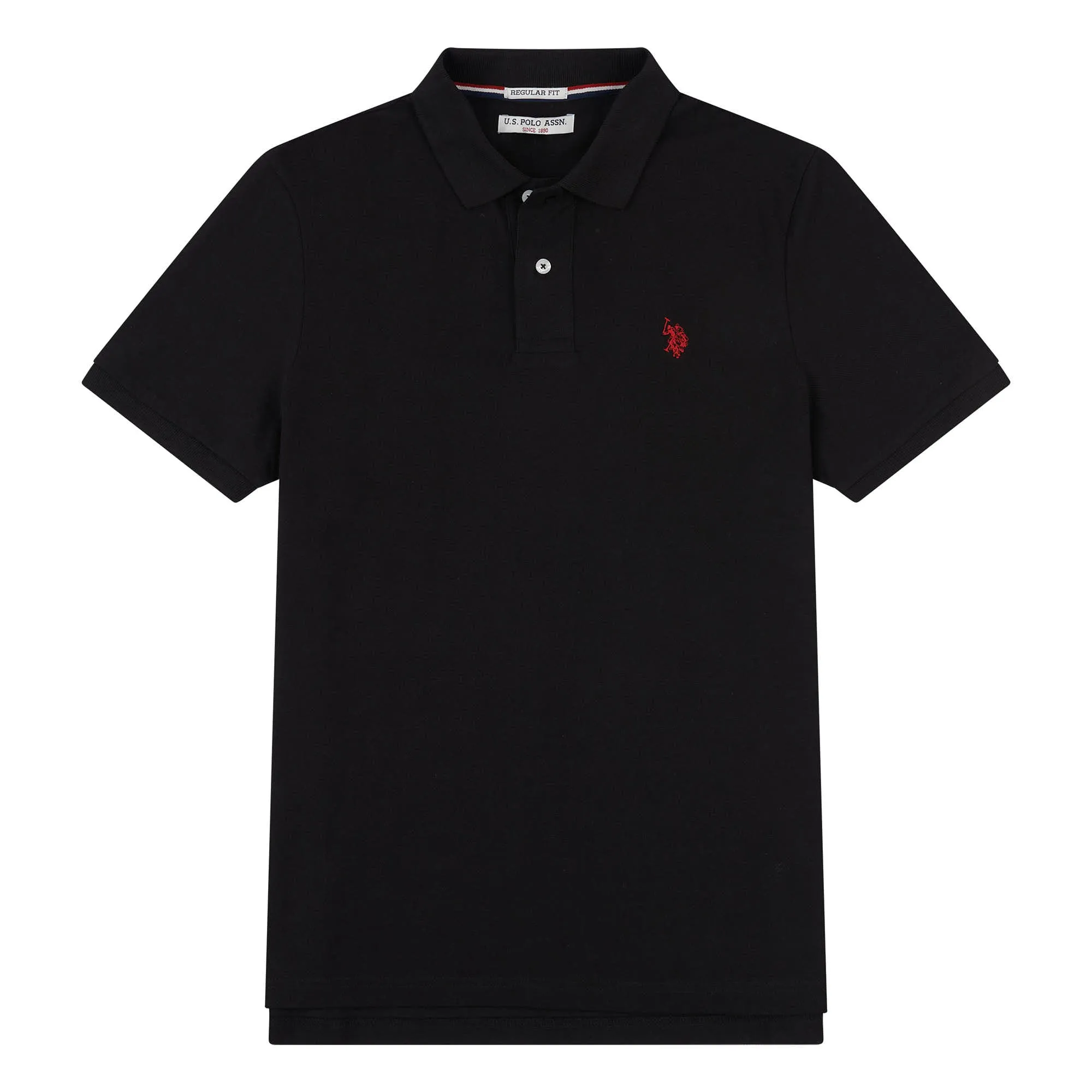 Mens Pique Polo Shirt in Black