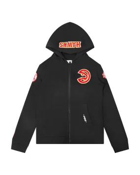 NBA ATLANTA HAWKS CLASSIC BIG BOYS FLC FZ PO HOODIE (BLACK)