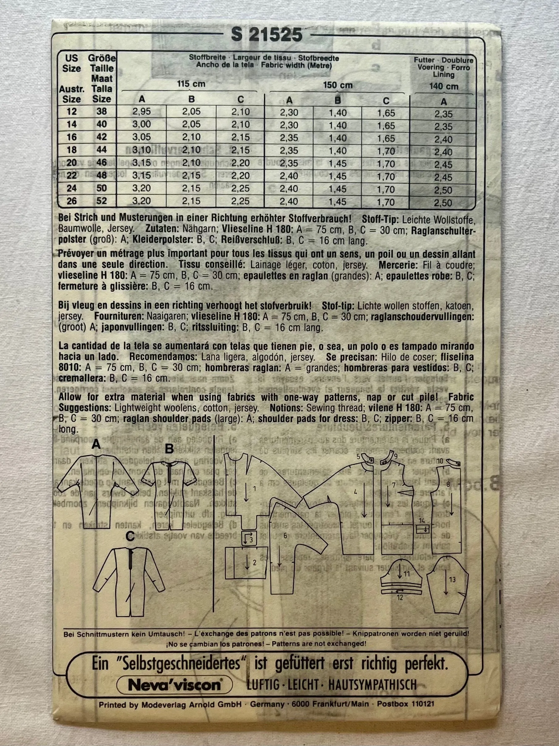 Neue Mode S21525 UNCUT Misses Dress Sizes 12-26