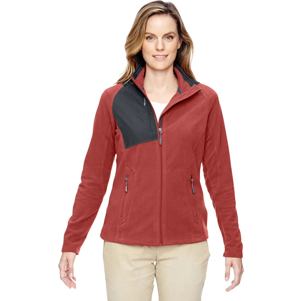North End Women's Rust Excursion Trail Fabric-Block Jacket
