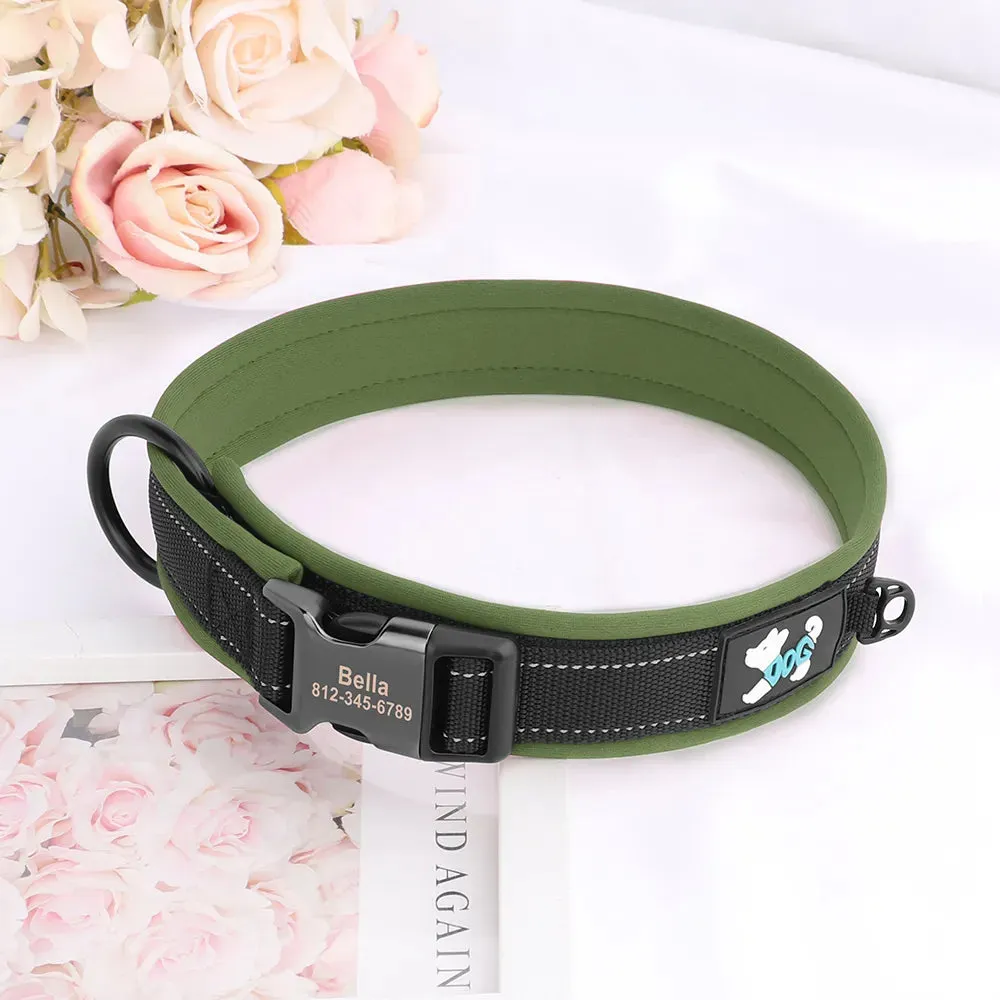 Oberon Personalised Dog Collar Padded
