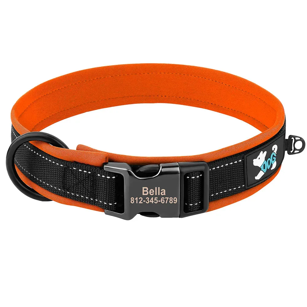 Oberon Personalised Dog Collar Padded