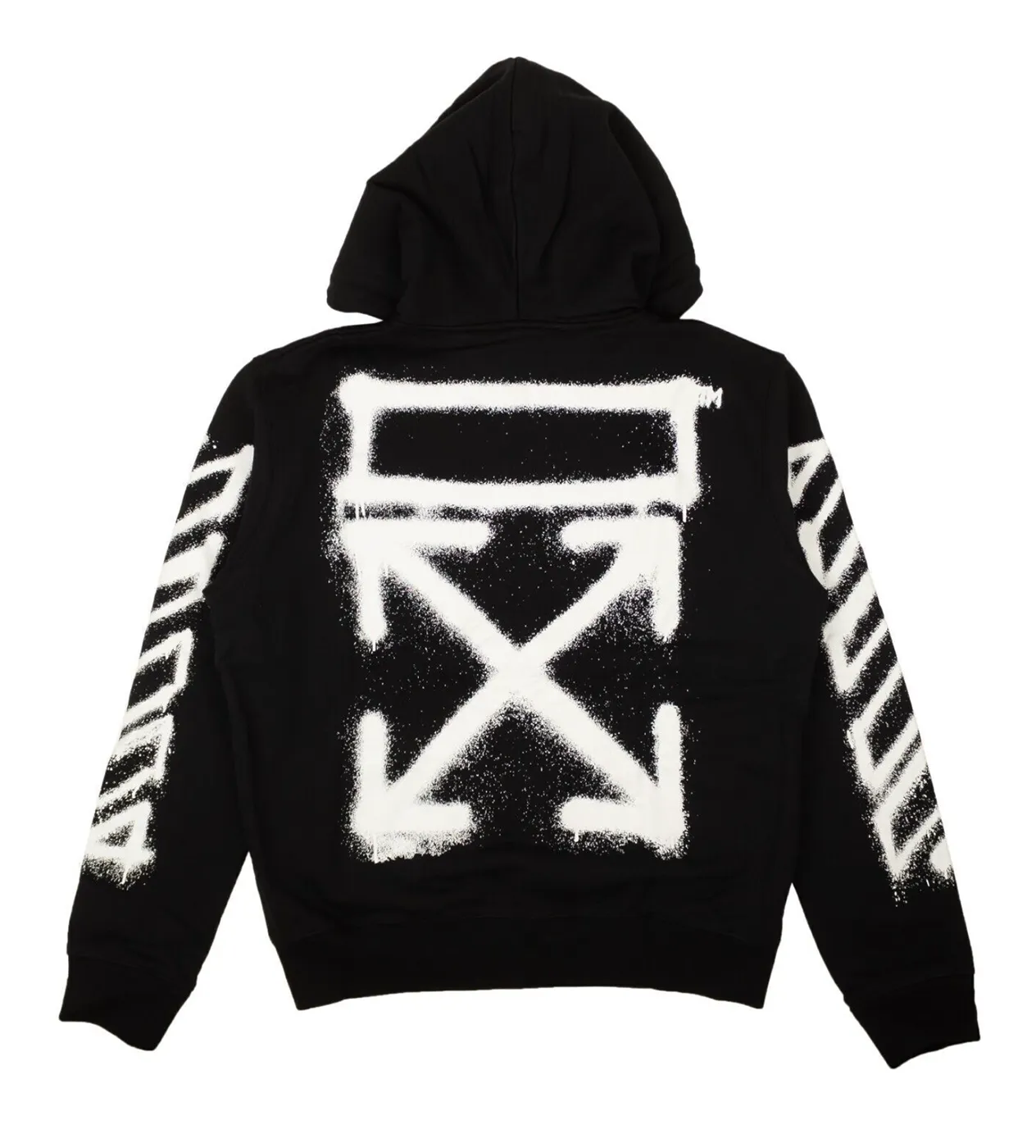Off-White Black Spray Marker Zip Hoodie