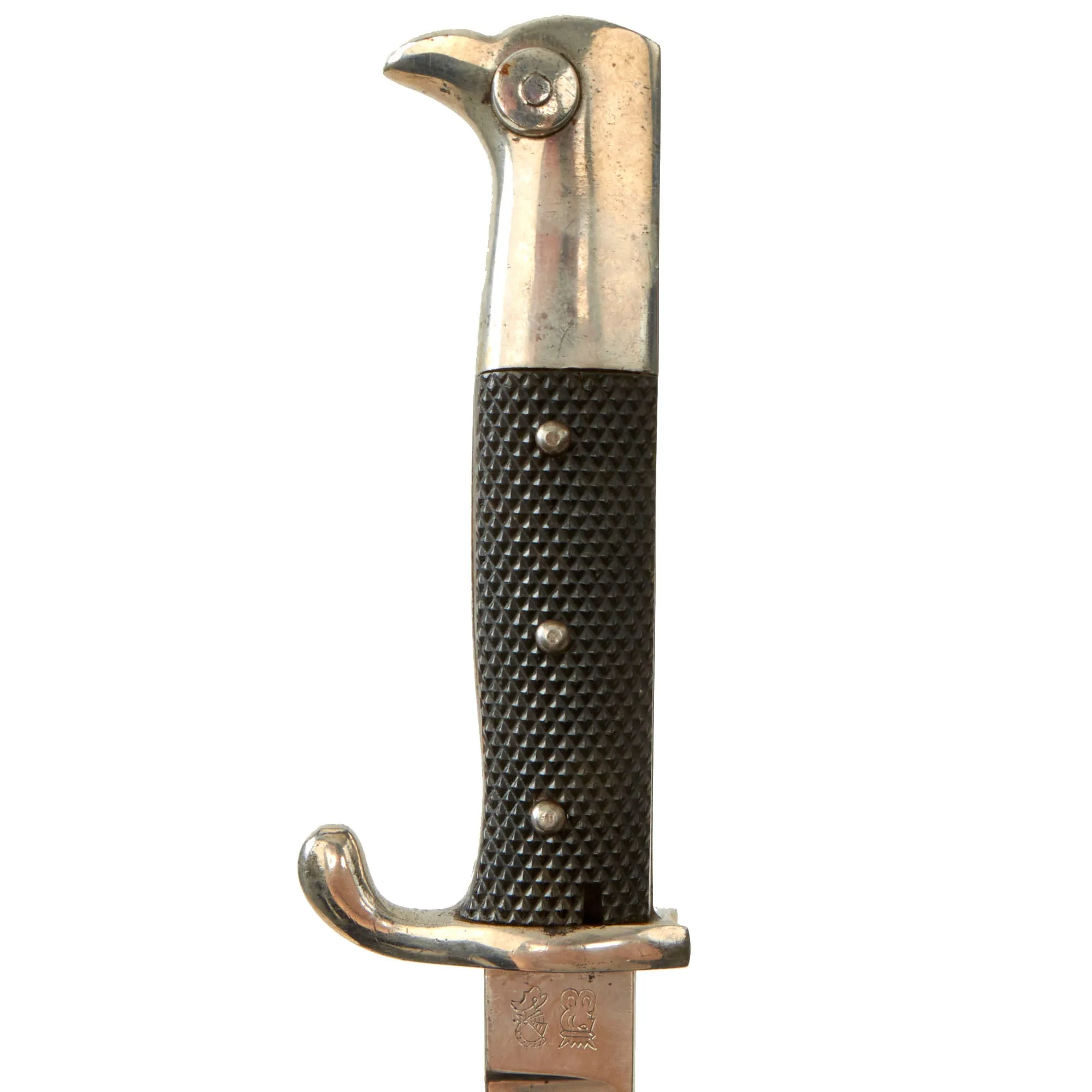 Original Imperial German WWI Cutdown Kurzes Seitengewehr M1898/05 Dress Bayonet by WKC Turned into Fighting Knife with Scabbard & Frog