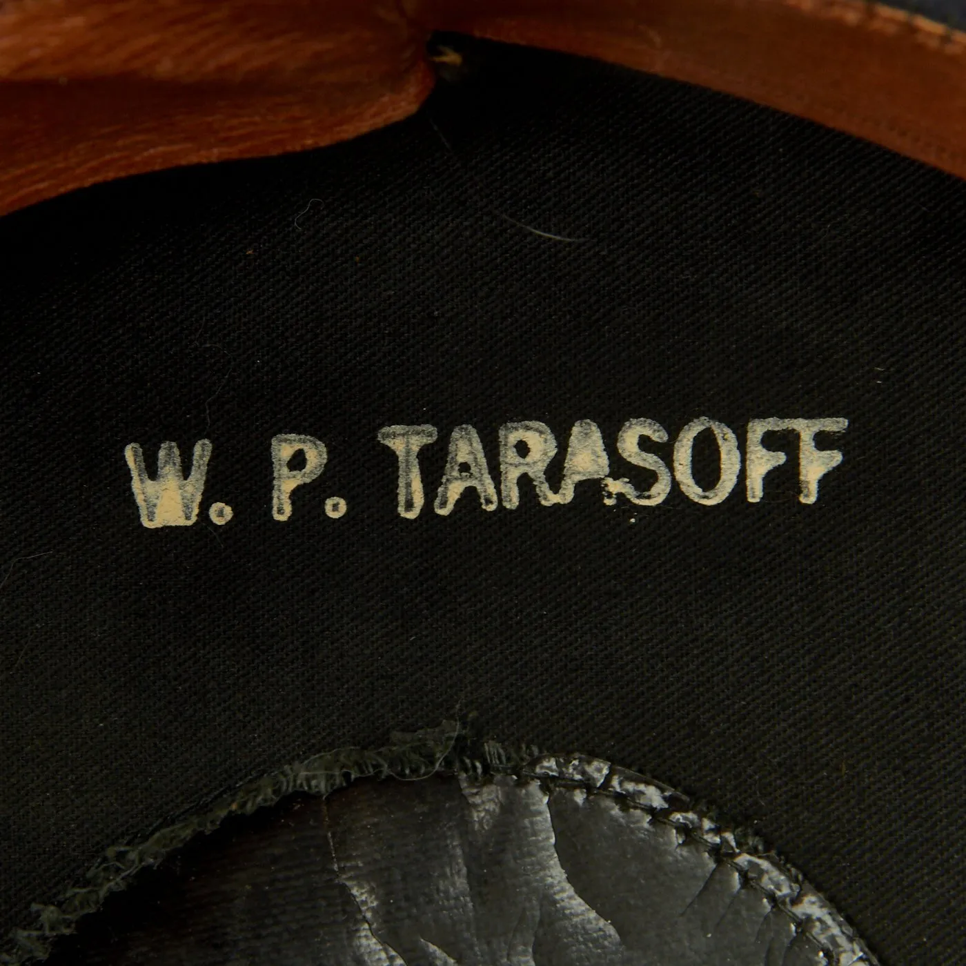 Original U.S. WWII Marine Dress Blue Uniform Visor Cap - Dated 1933