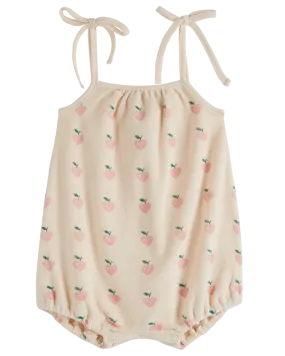 Overall Baby Girl Big Pink Heart - قصيرة