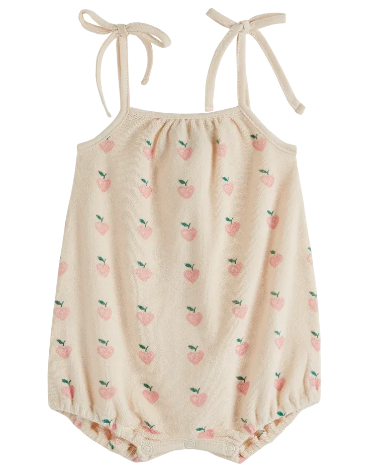 Overall Baby Girl Big Pink Heart - قصيرة