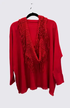 OverSize Tunic Knit Sweater con Bufanda