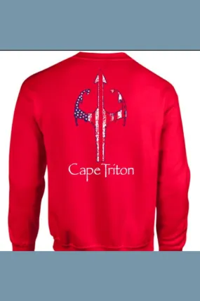 Patriotic Cape Triton Sweatshirt-SMALL & MEDIUM ONLY