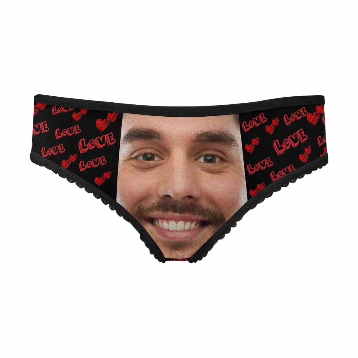 Personalized Face Underwear Custom Sweet Words Women's High-cut Briefs Valentine's Day Gift For Her