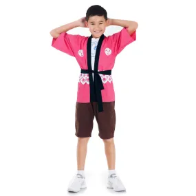 Pink Japanese Kids Happi Kimono Jacket