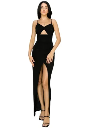 Pleasure Is Mine Front Cutout Maxi Dress