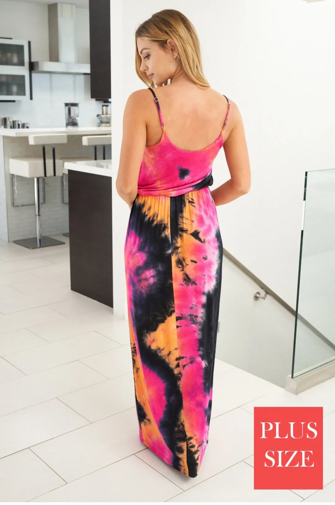 Plus size Tie Dye Maxi