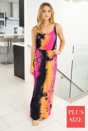 Plus size Tie Dye Maxi