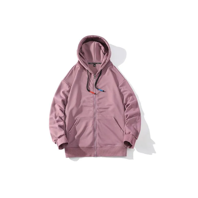 Pocket Zipper Cardigan Sweater Coat in Purple