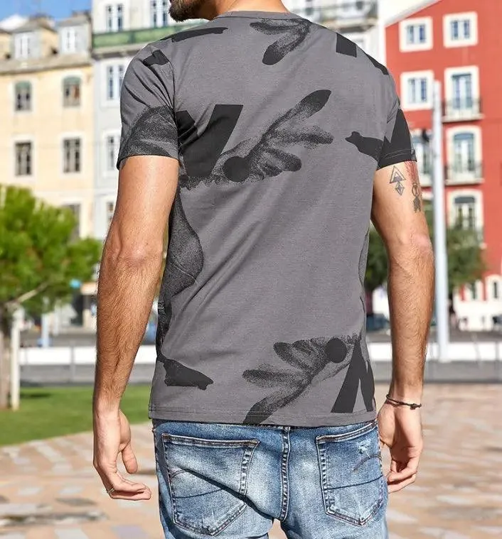 Printed Half-Sleeve Casual Wear T-Shirt