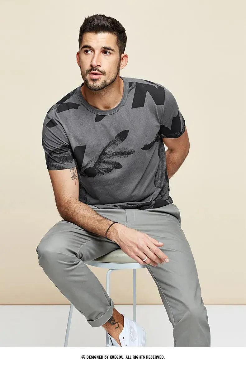Printed Half-Sleeve Casual Wear T-Shirt