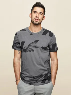 Printed Half-Sleeve Casual Wear T-Shirt