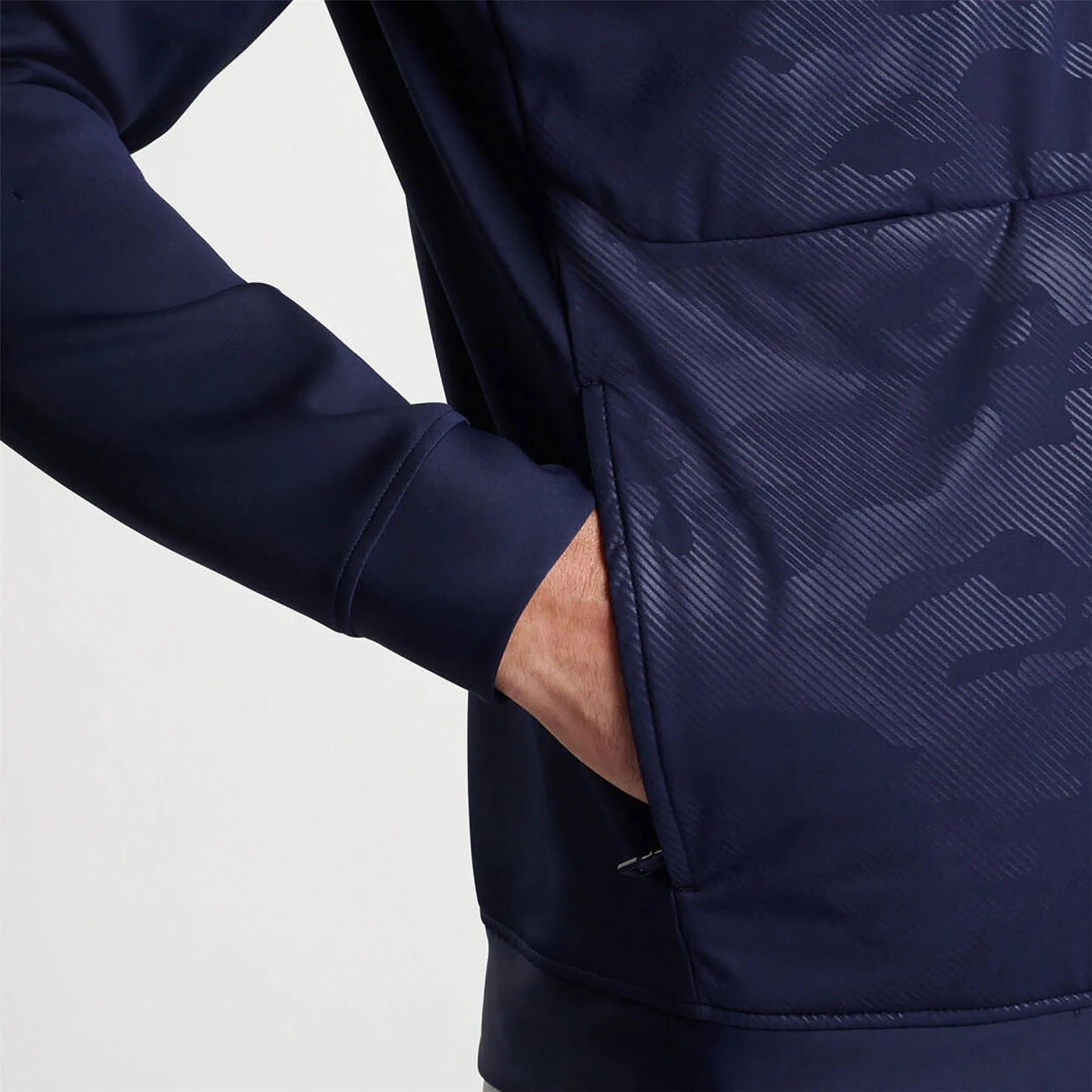 Pursuit Classic Fit Half Snap Hooded Jacket Camo Navy - AW24