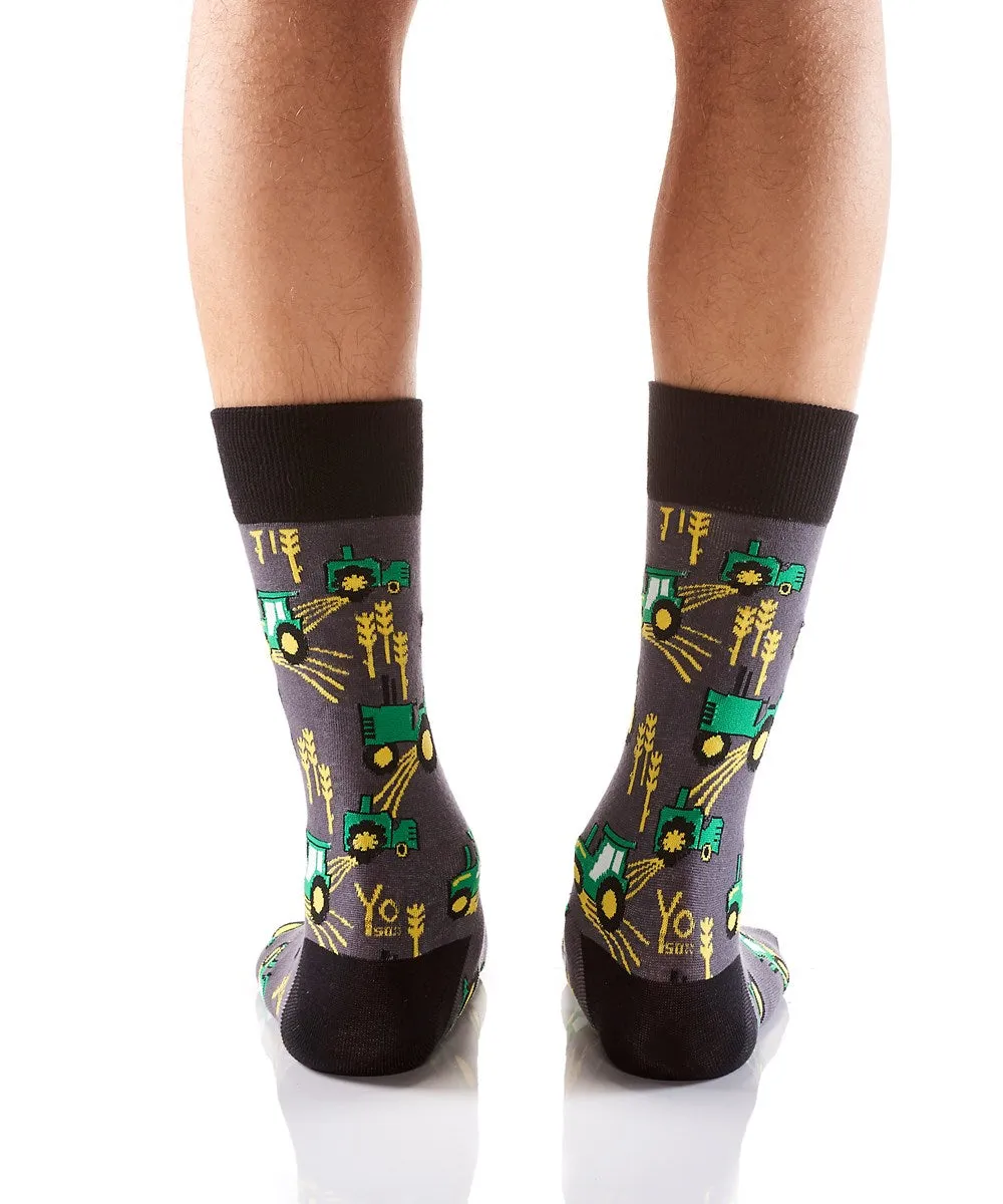 "Farm Life" Dress Crew Socks by YO Sox - Large