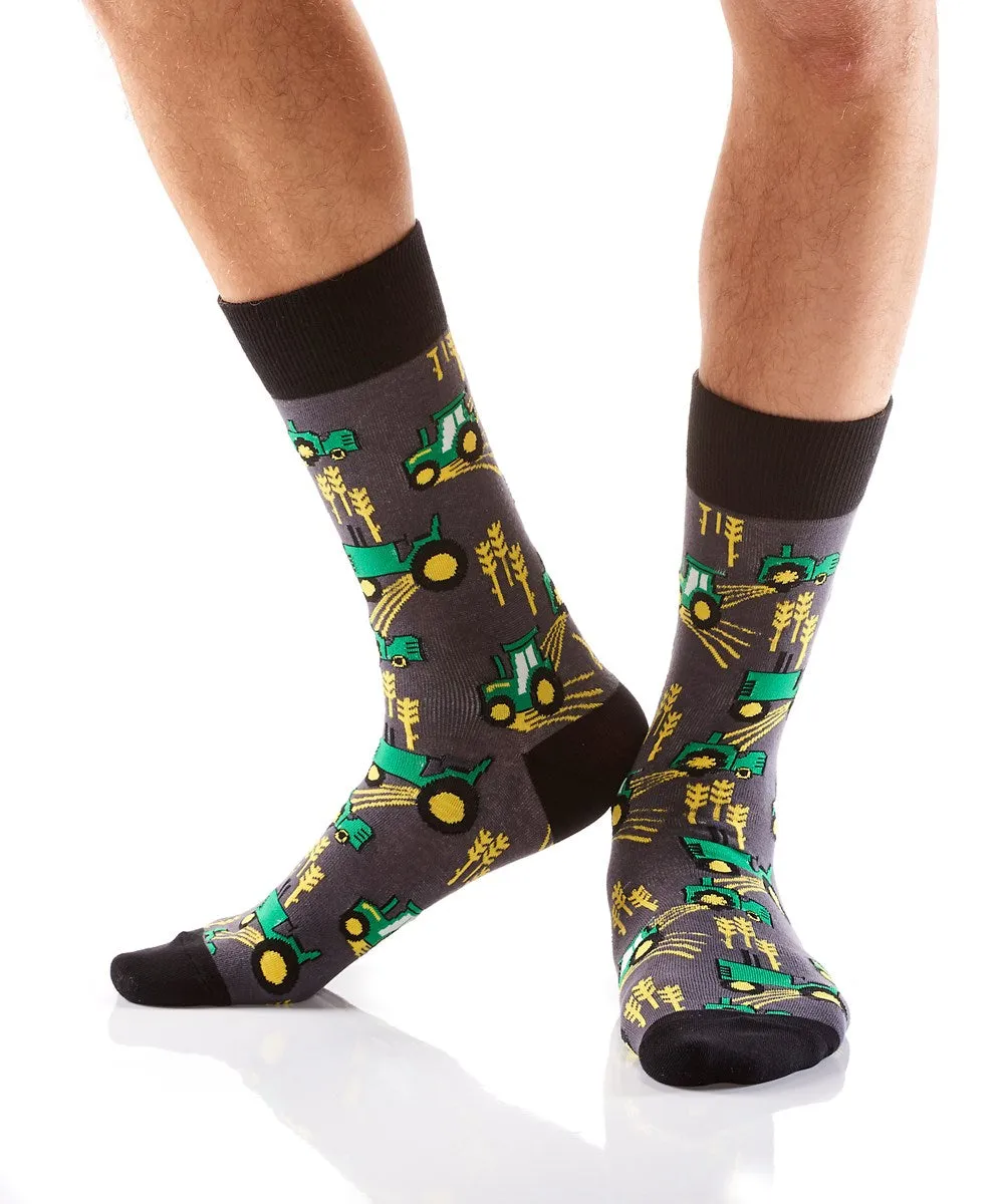 "Farm Life" Dress Crew Socks by YO Sox - Large