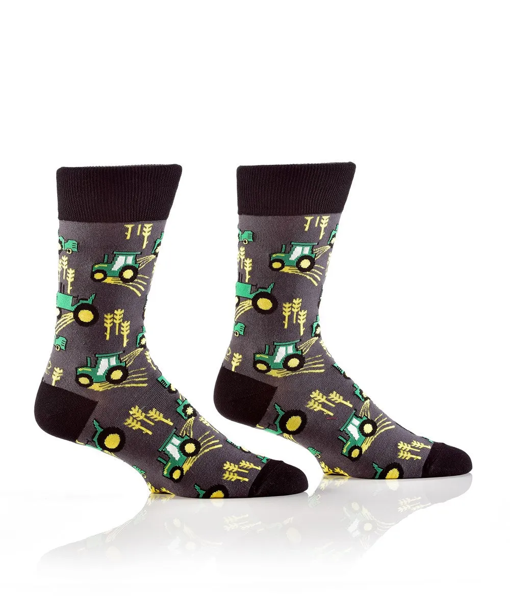 "Farm Life" Dress Crew Socks by YO Sox - Large