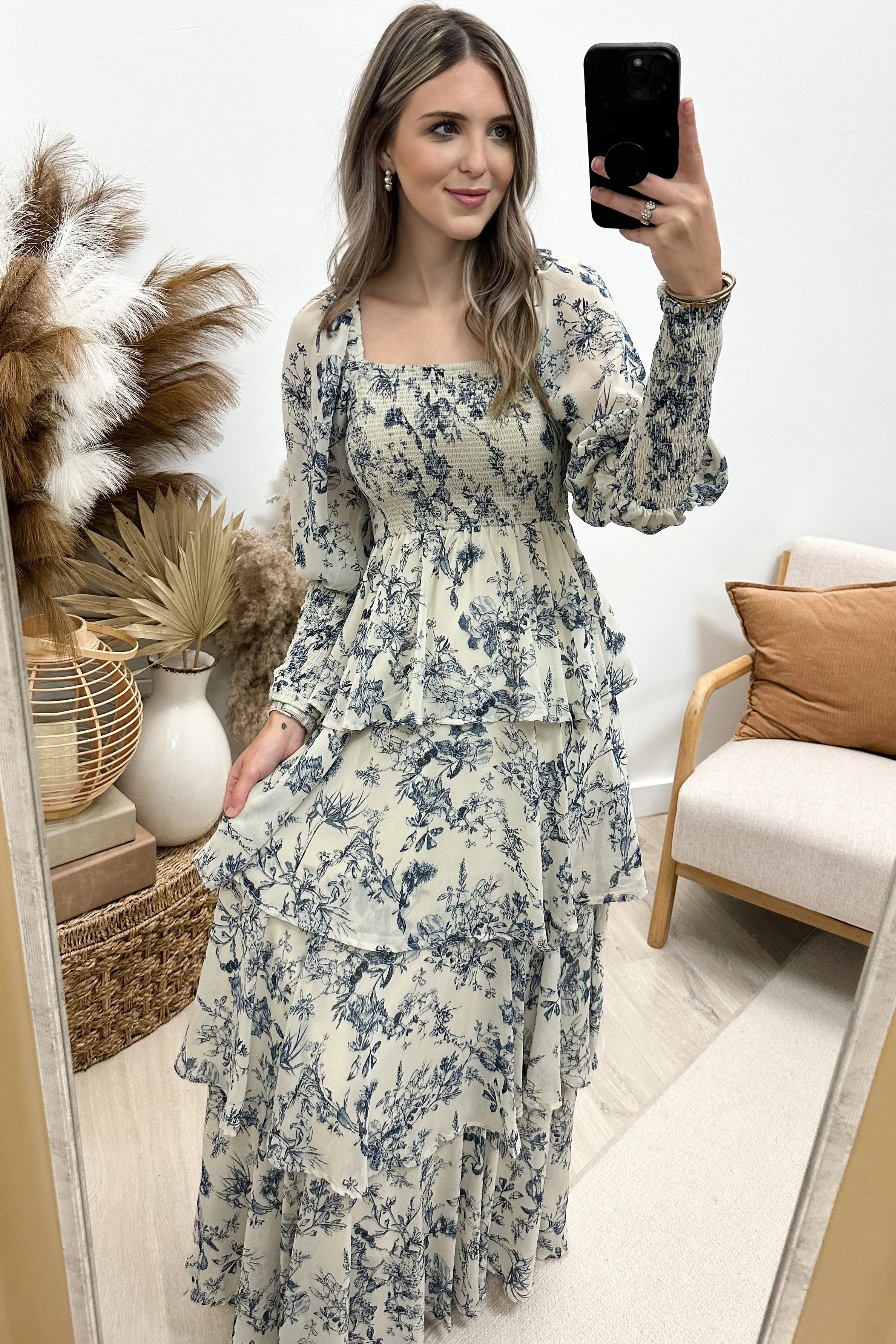 "Swept Away" Maxi Dress (Taupe)