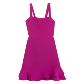 Rare Editions Girls Scuba Ruffle Bow Back Skater Dress