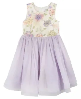 Rare Editions Little Girls Sleeveless Beaded Embroidery Social Dress