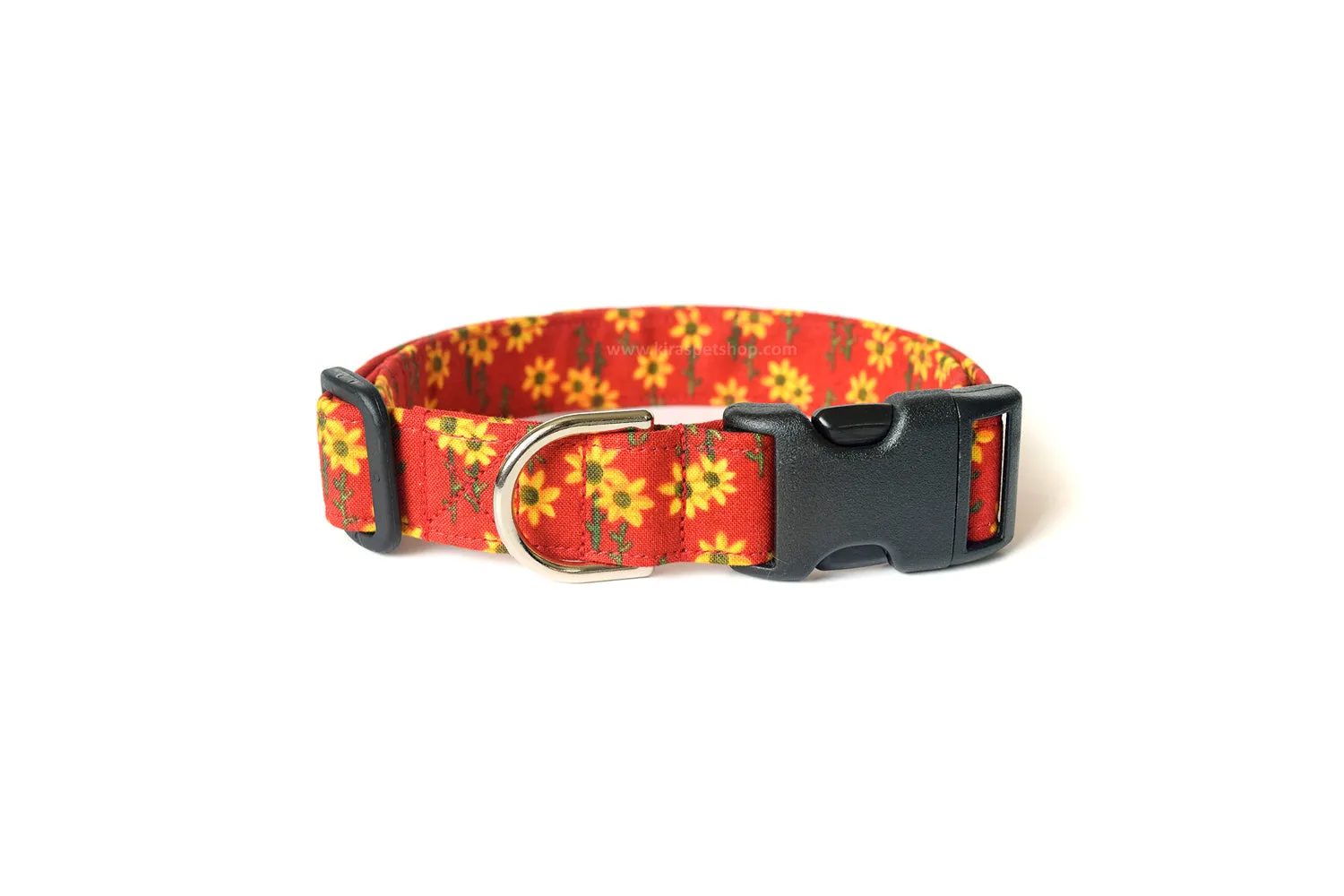Red Sunflower Dog Collar