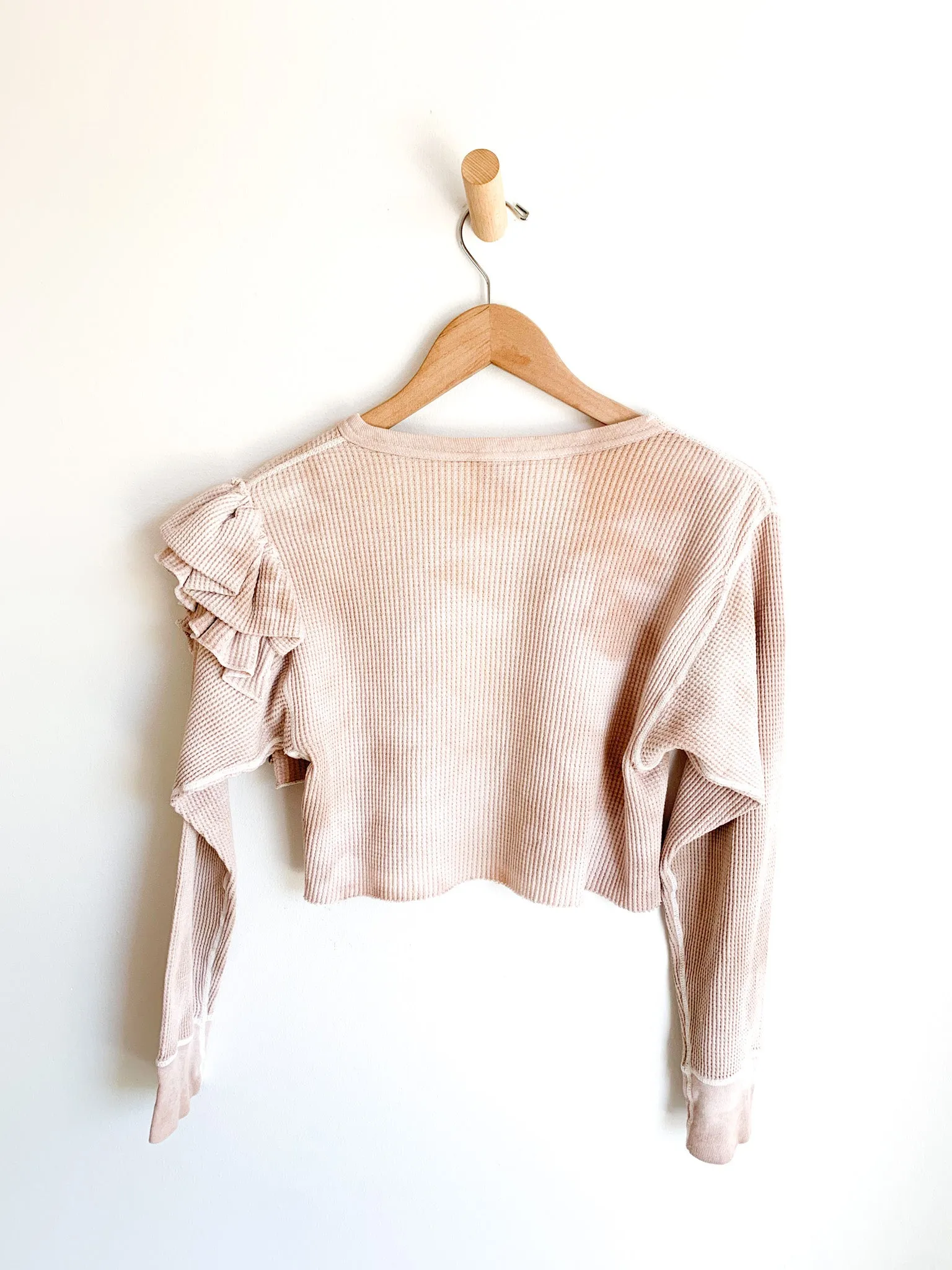 Remade Cropped Asymmetrical Ruffle Thermal