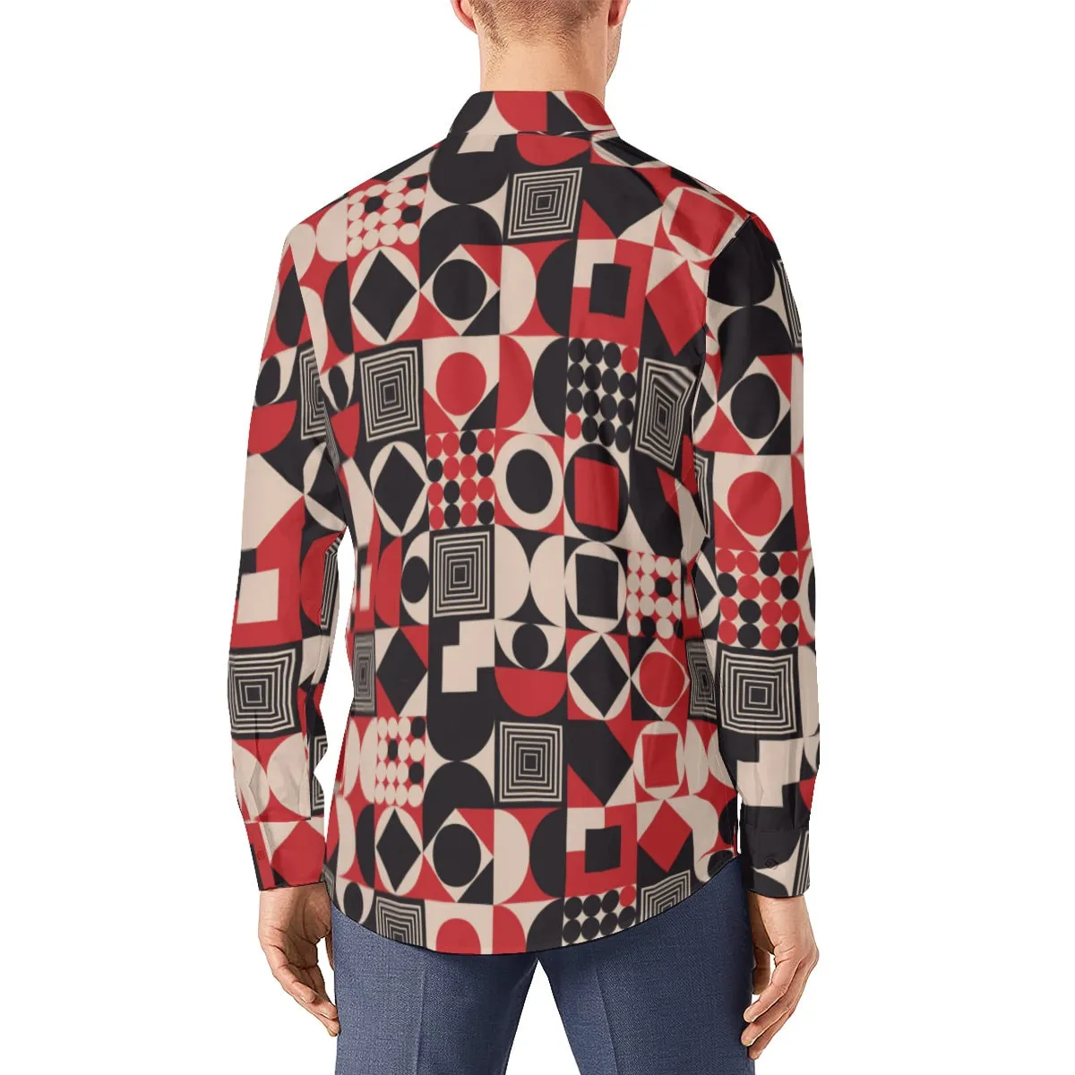 Retro Shirt Men, Retro Top Men, Opt Art Shirt, 60s inspired shirt men, 60s style shirt, Mod 60s, Artistic Shirt Men, Geometric Shirt Men