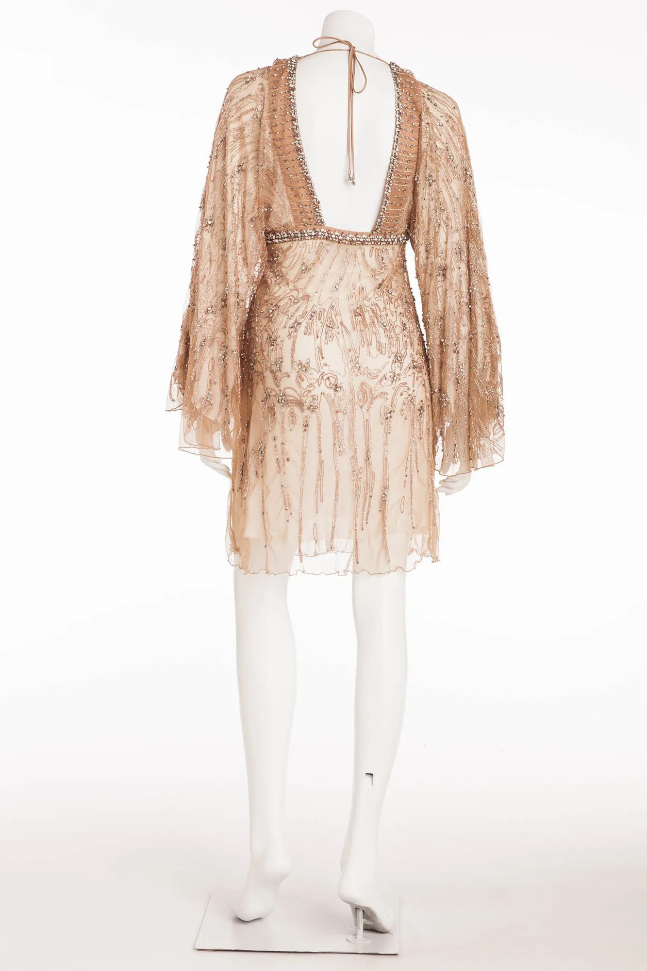 Roberto Cavalli - Editorial, Jeweled Dress Pink Butterfly - IT 42