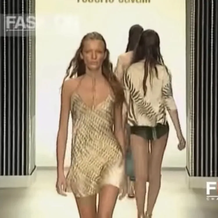 Roberto Cavalli S/S 1999 runway silk dress