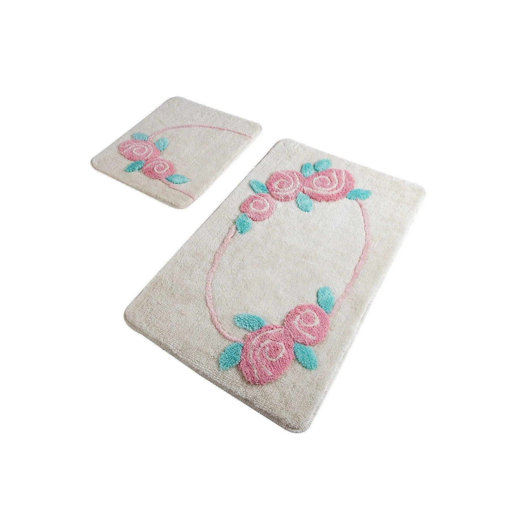 Rosalin - Ecru  Bath Mat