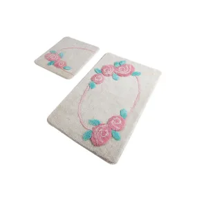 Rosalin - Ecru  Bath Mat