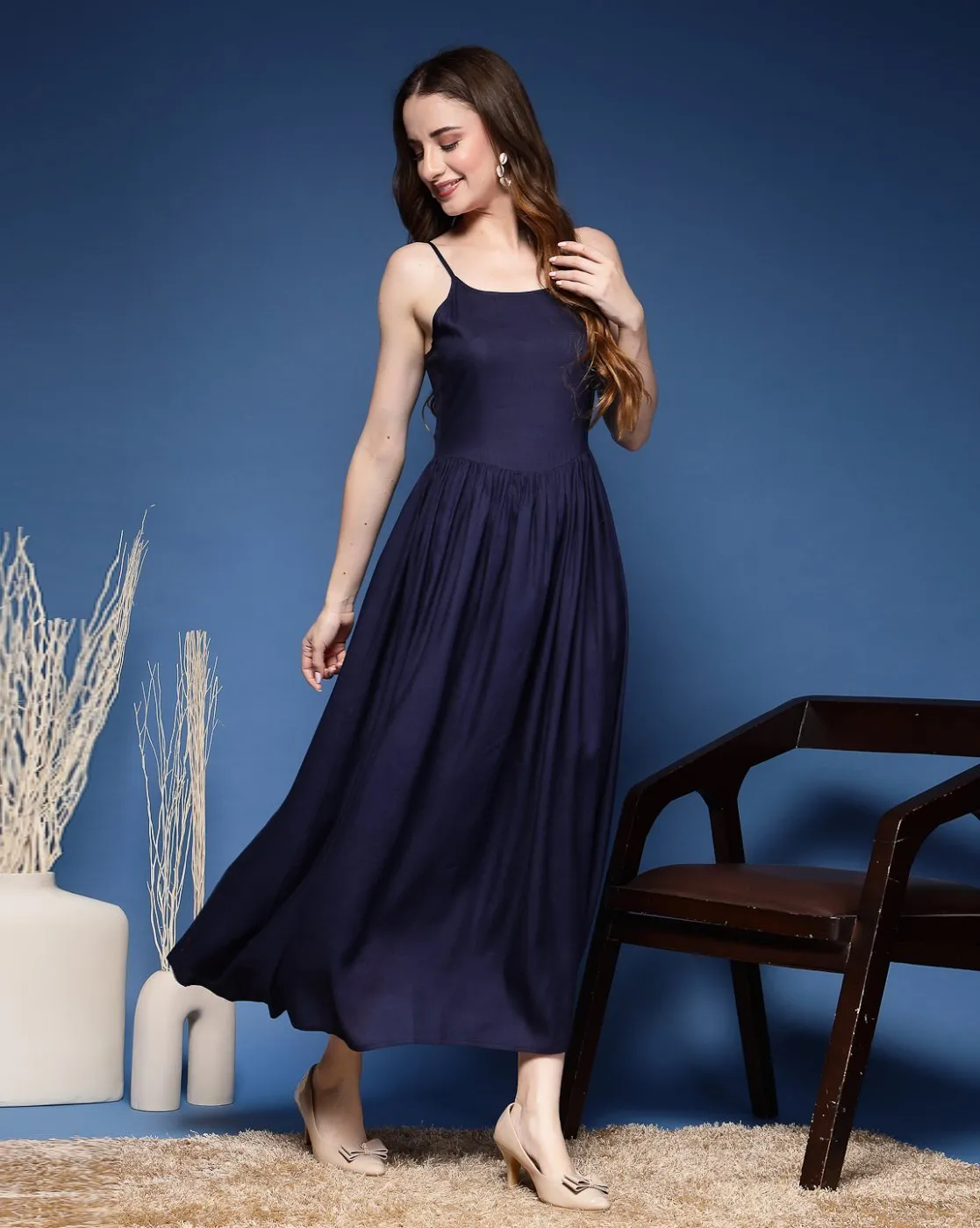 Royal Blue Grace Sleeveless Maxi