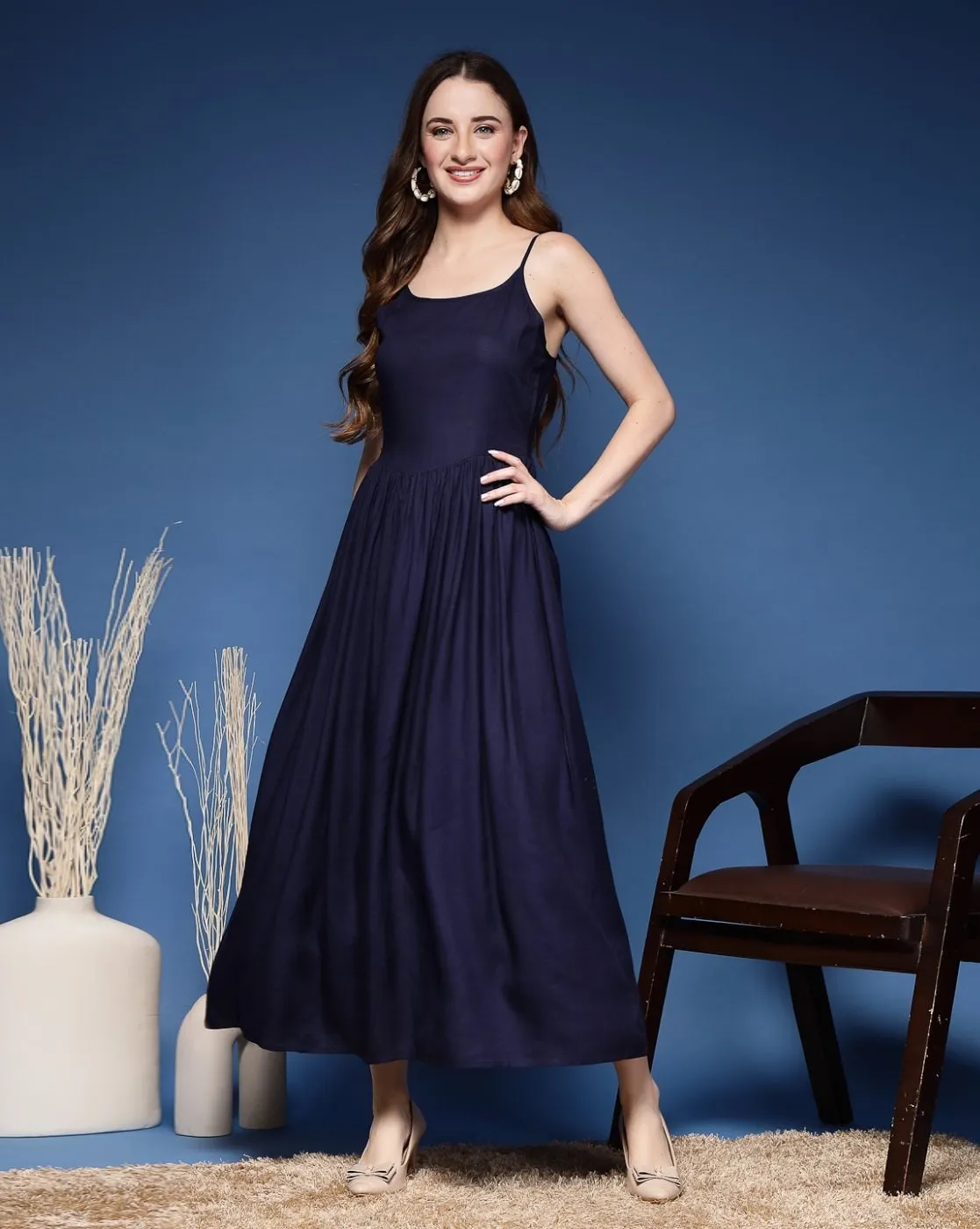 Royal Blue Grace Sleeveless Maxi