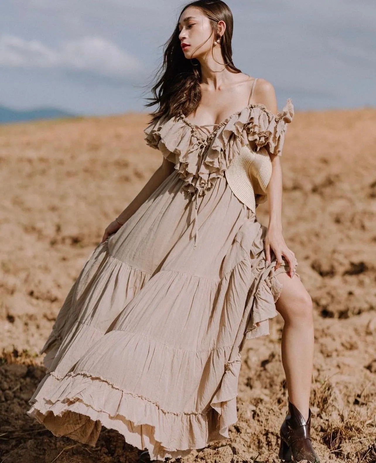 RUFFLE MAXI DRSS ALLEGRA
