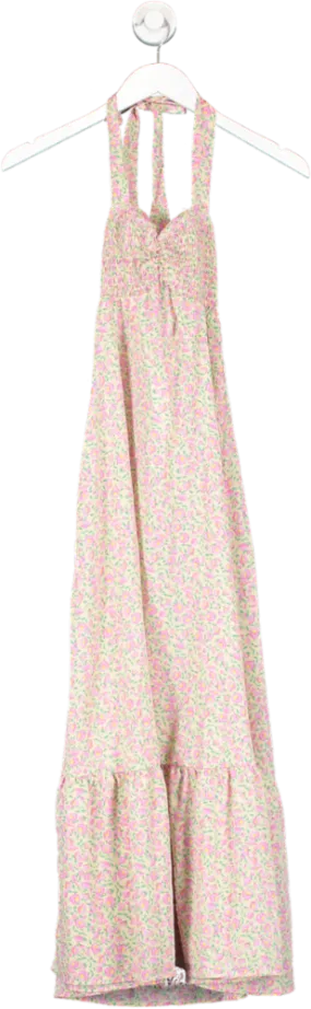 SHEIN Pink Floral Print Maxi Dress UK XS