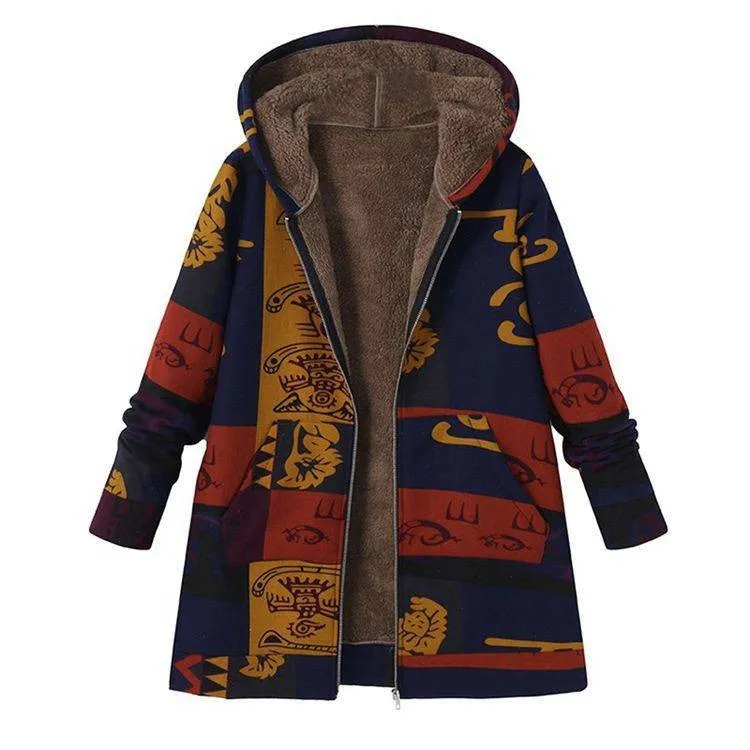 Sidiou Group Women Fleece Coat Ladies Winter Oversized Hooded Thicken Jacket Zipper Hoodie