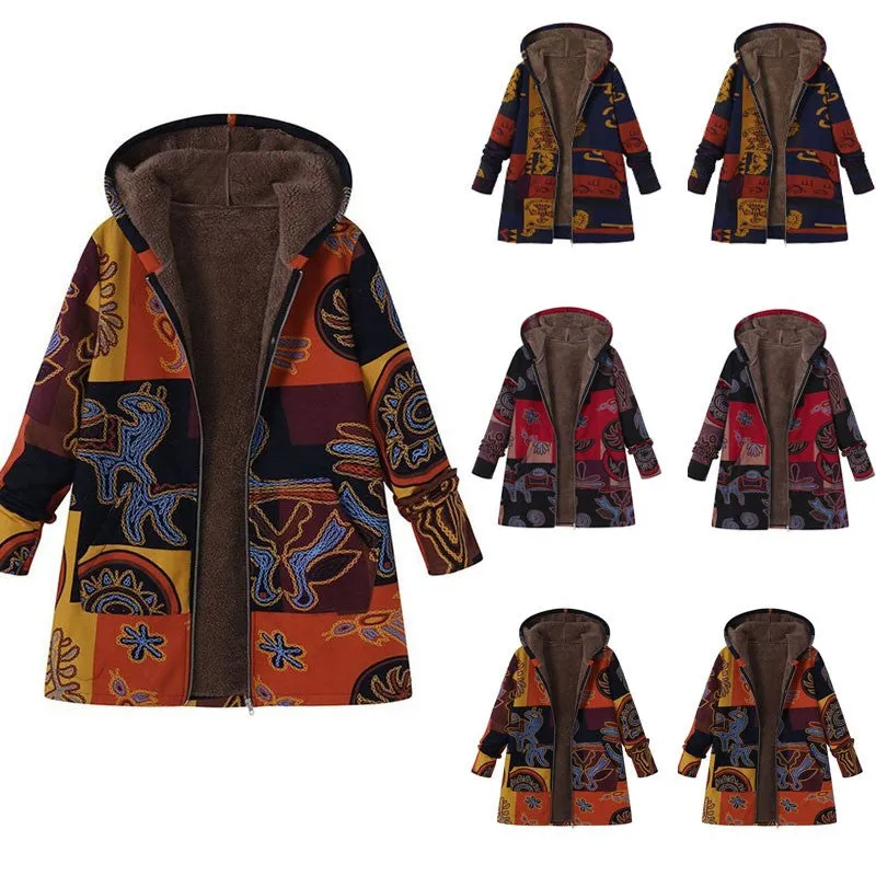 Sidiou Group Women Fleece Coat Ladies Winter Oversized Hooded Thicken Jacket Zipper Hoodie